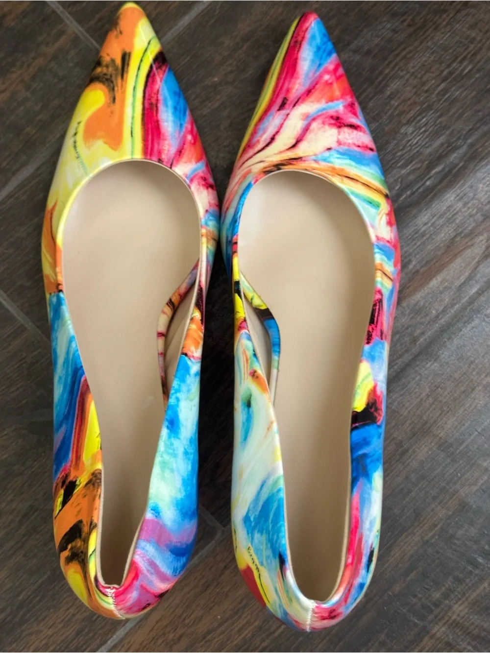 Pointed Toe Gradient Stone Stiletto Pumps NWOT SZ 15